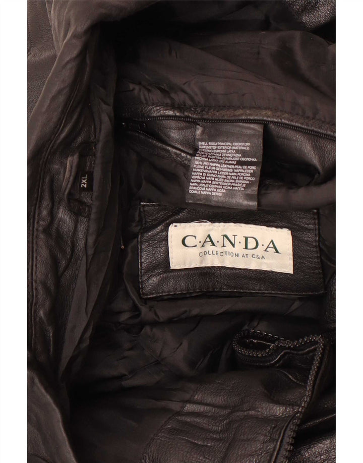 Canda Giacca in pelle da uomo UK 44 2XL Nero