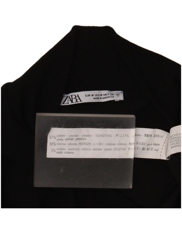 Body a maniche lunghe da donna ZARA UK 12 medio nero poliestere