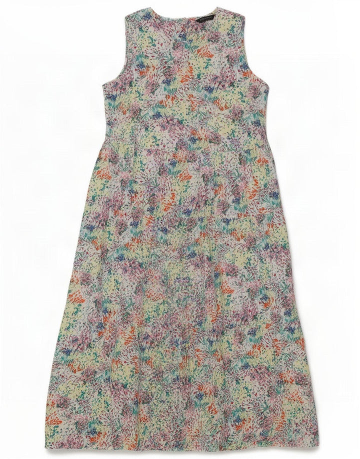 Abito lungo da donna Marks & Spencer UK 14 Grande floreale multicolore