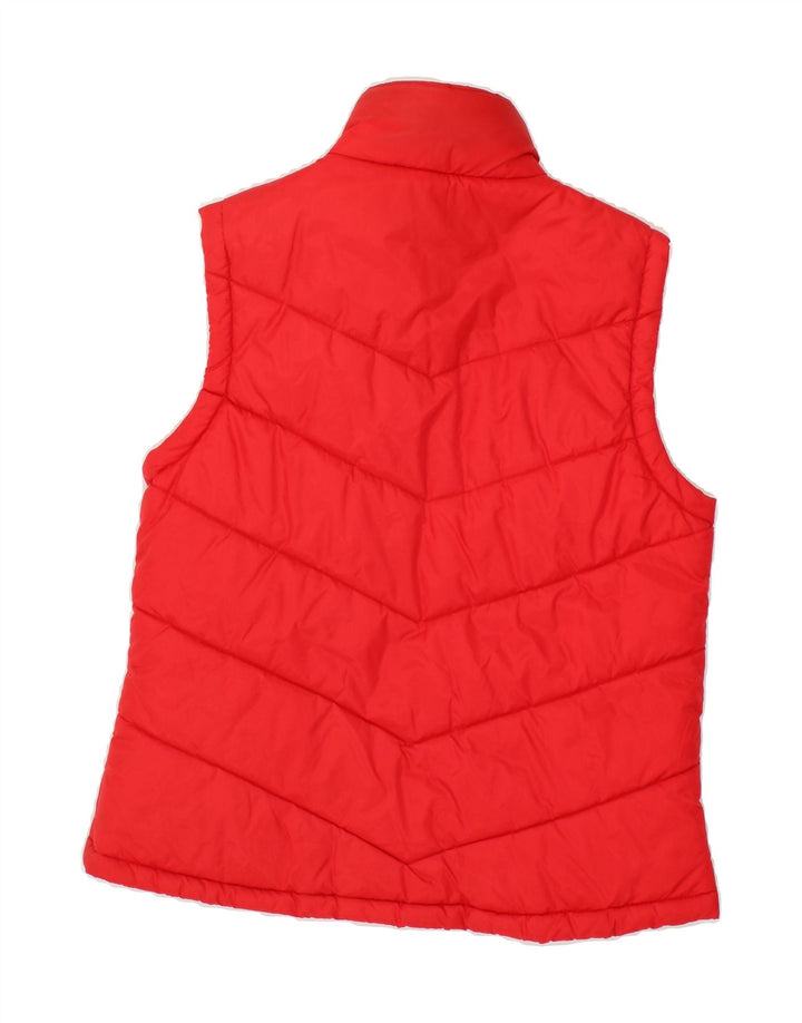 VINTAGE Womens Padded Gilet UK 12 Medium Red Nylon Vintage Vintage and Second-Hand Vintage from Messina Hembry 