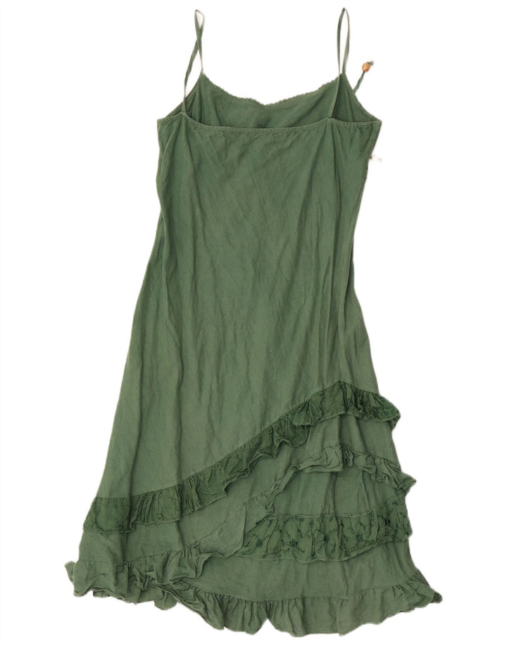 Prendisole vintage da donna UK 8 piccolo verde