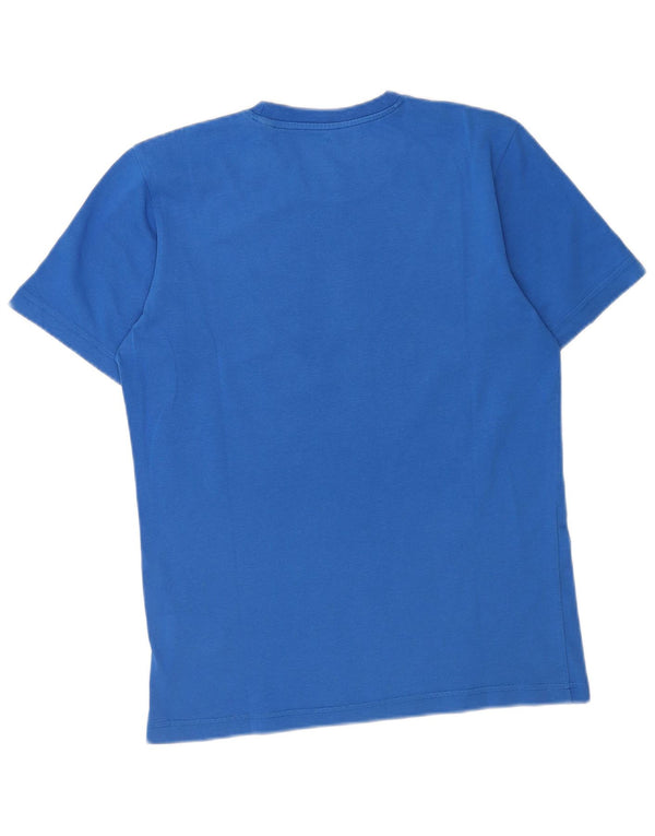 T-shirt grafica Adidas Climalite da uomo piccola in cotone blu