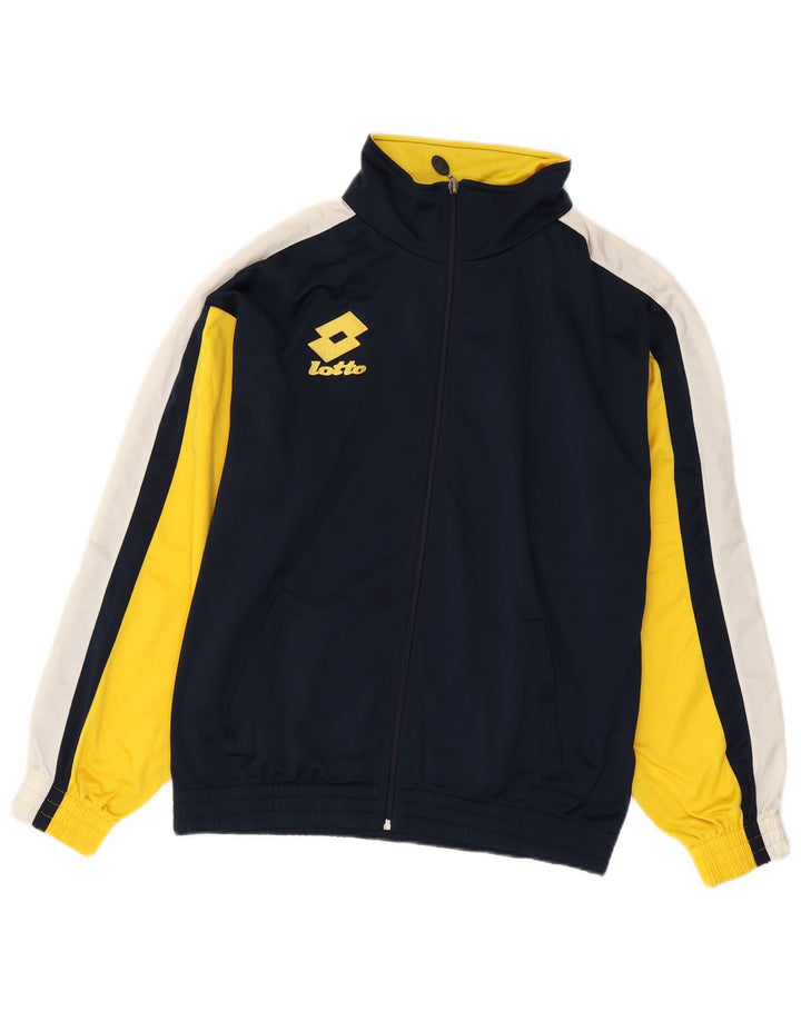 Giacca sportiva da uomo con grafica Lotto, colore blu navy medio