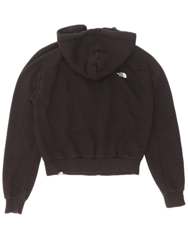 Maglione con cappuccio e zip sul collo corto da donna The North Face UK 10 piccolo cotone nero