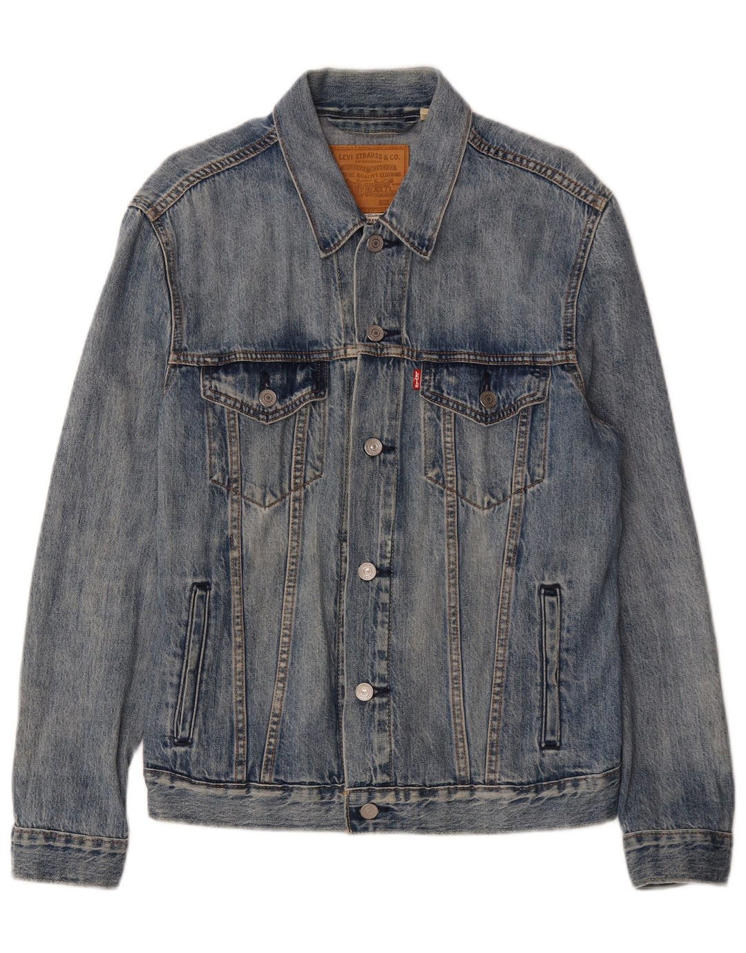 Giacca di jeans da uomo Levi's UK 38 Cotone blu medio