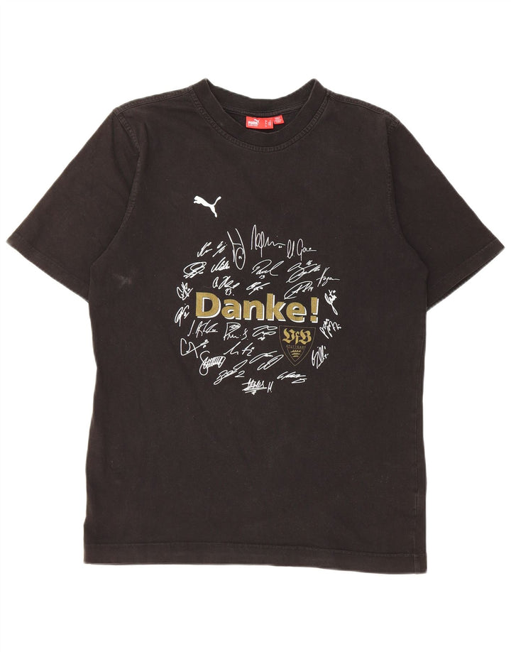 T-shirt grafica da uomo Puma Top Small in cotone nero