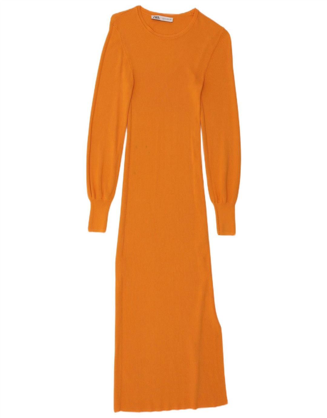 Abito maxi maglione Zara da donna UK 8 piccolo in viscosa arancione