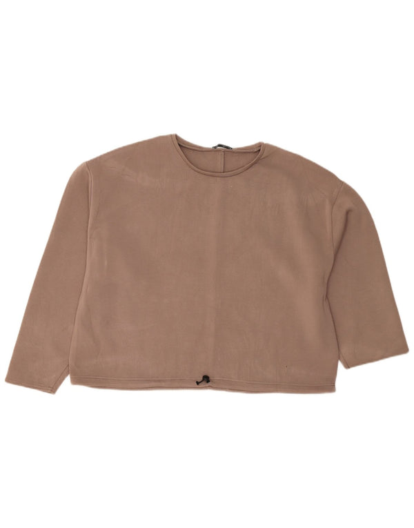 Camicetta oversize corta da donna Zara UK 18 XL Marrone