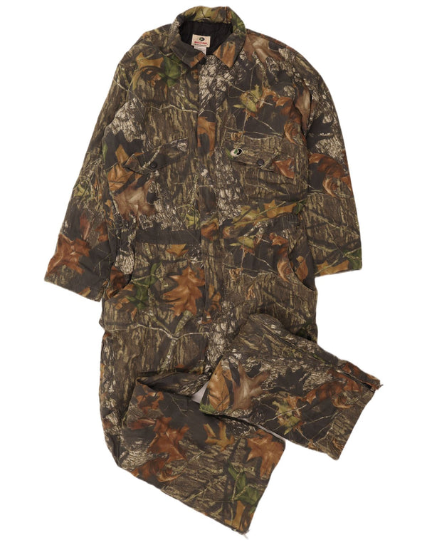 Mossy Oak Mens Hunting Jumpsuit Large  Khaki Camouflage Cotton