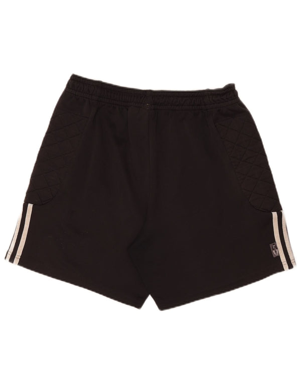 Pantaloncini sportivi Adidas Climalite da uomo in poliestere a righe nere medie
