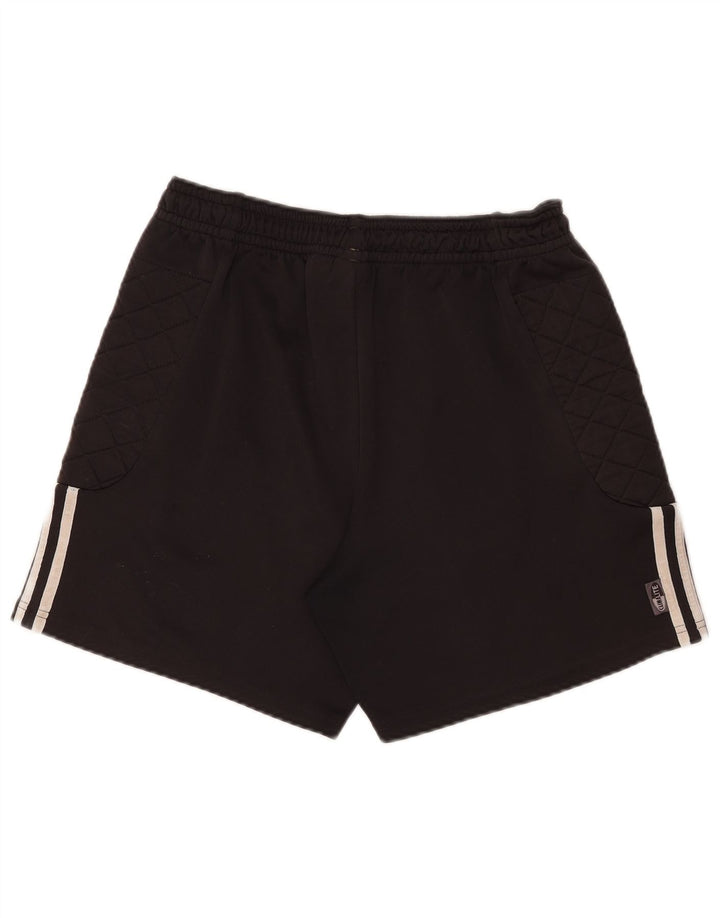 Pantaloncini sportivi Adidas Climalite da uomo in poliestere a righe nere medie