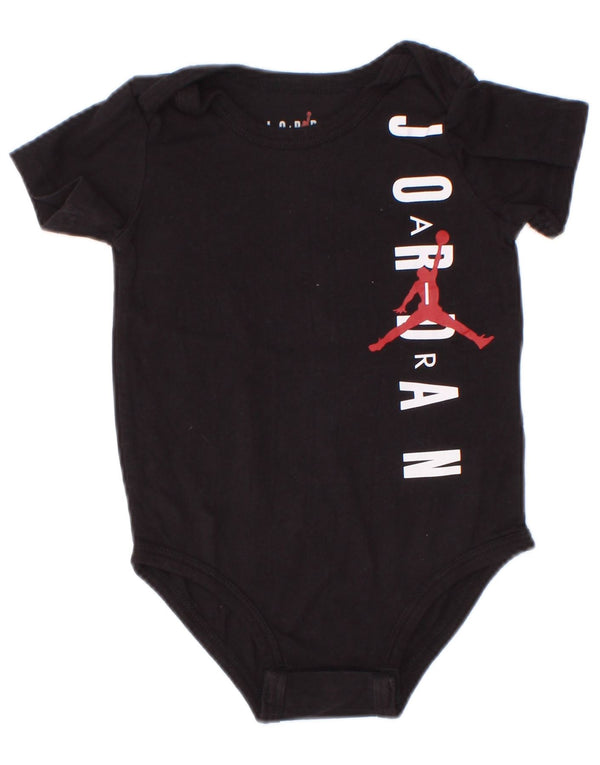 Body con grafica Jordan per neonati e bambini 6-9 mesi in cotone nero