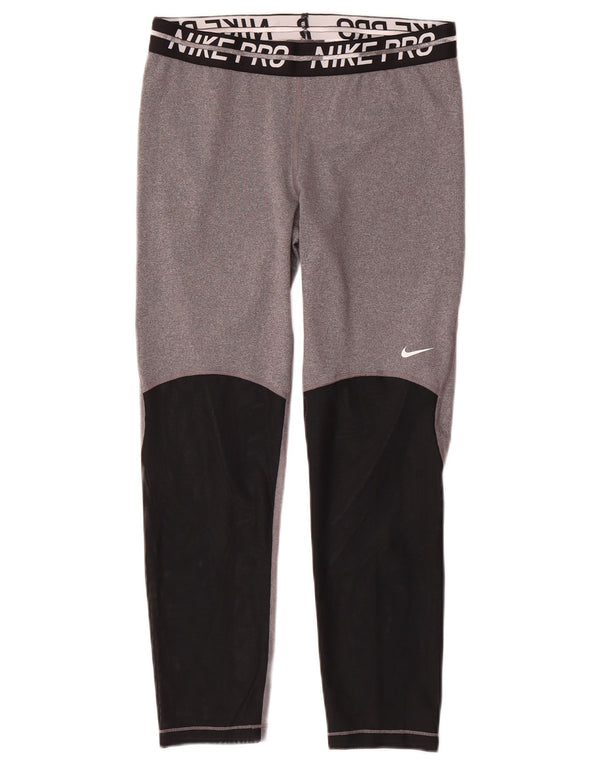 Leggings grafici Nike Dri Fit da donna UK 14 Colorblock grigio medio