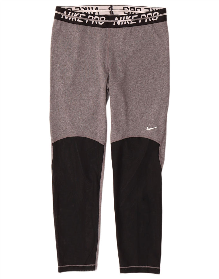 Leggings grafici Nike Dri Fit da donna UK 14 Colorblock grigio medio