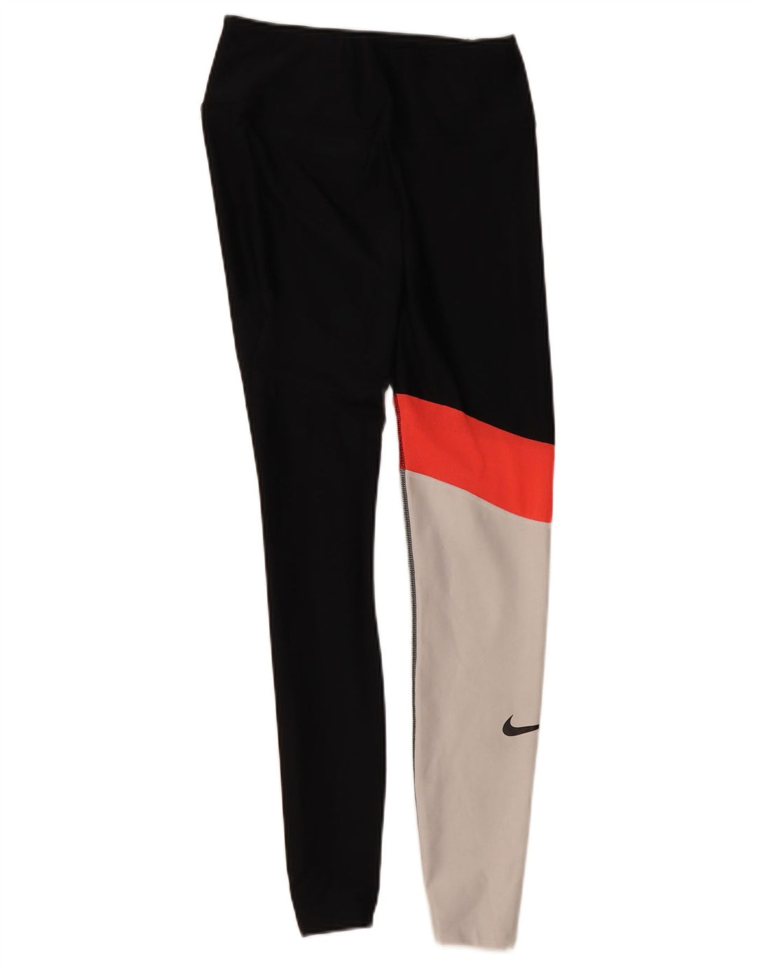 Leggings Nike Dri Fit da donna UK 10 Small Nero Colourblock Poliestere