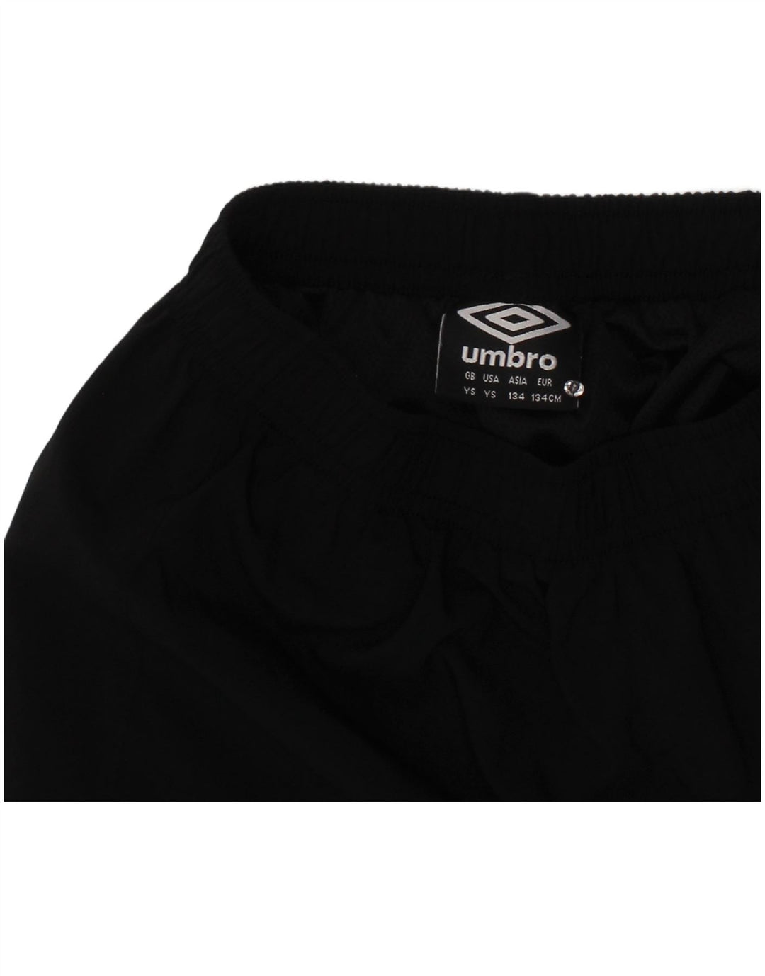 Pantaloncini sportivi da bambino UMBRO 8-9 anni in poliestere nero