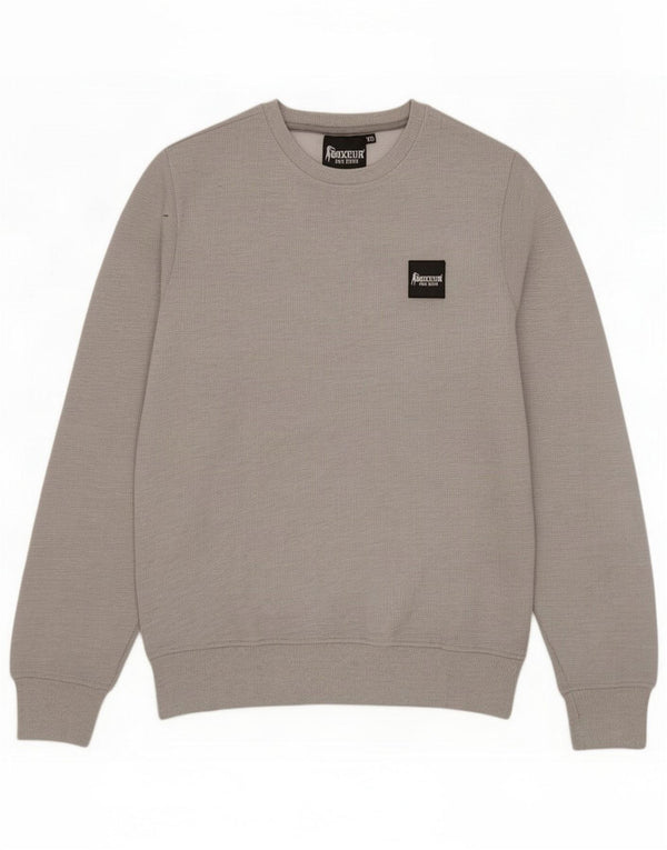 Boxeur Des Rues Felpa da uomo Maglione XS Cotone maculato grigio