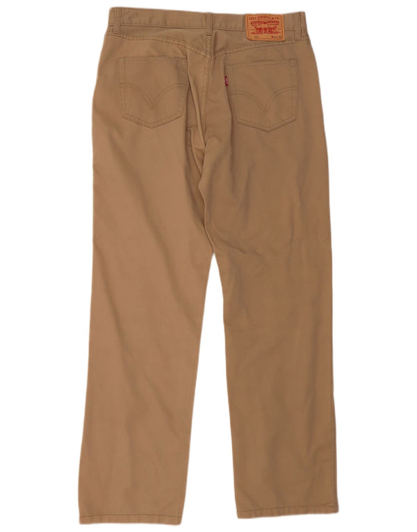 Levi's Mens 751 Straight Casual Trousers W34 L32 Beige Cotton