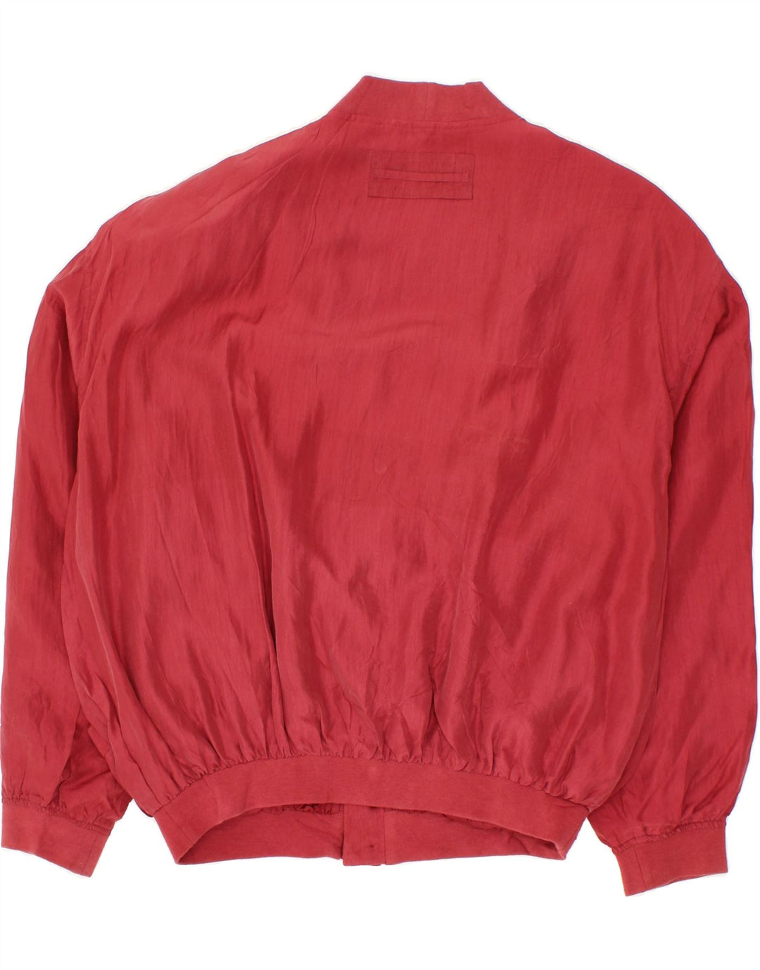 YORN Mens Loose Fit Bomber Jacket UK 38 Medium Red Silk Vintage Yorn and Second-Hand Yorn from Messina Hembry 