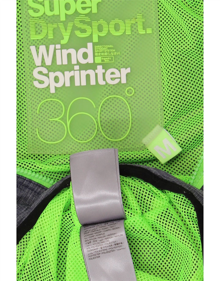 Giacca a vento con cappuccio da donna Superdry UK 14 nylon blu navy medio