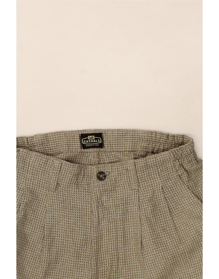 LEE Womens Pegged Casual Shorts W26 Small Khaki Check Vintage Lee and Second-Hand Lee from Messina Hembry 