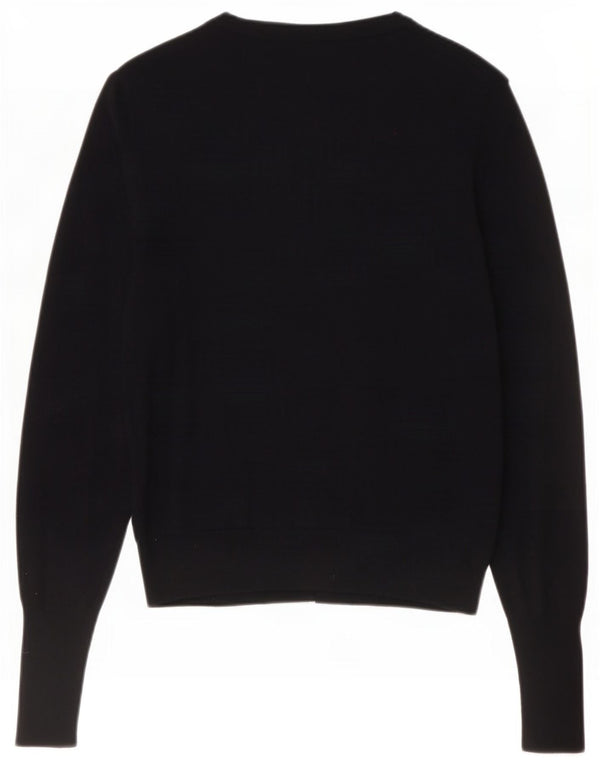 Maglione cardigan da donna Marks & Spencer UK 10 piccolo viscosa nera
