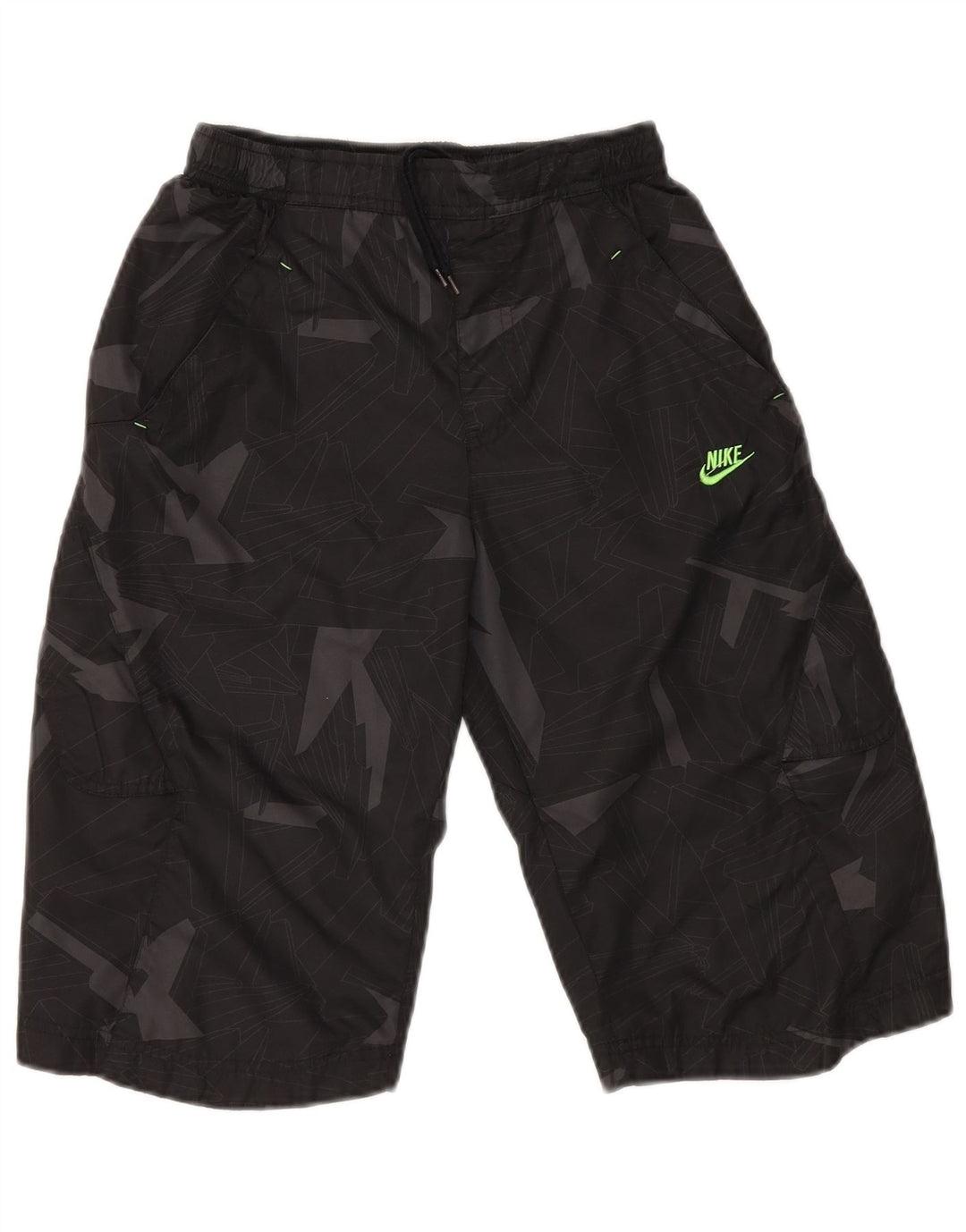 Pantaloncini sportivi NIKE da ragazzo 12-13 anni Large in poliestere geometrico nero