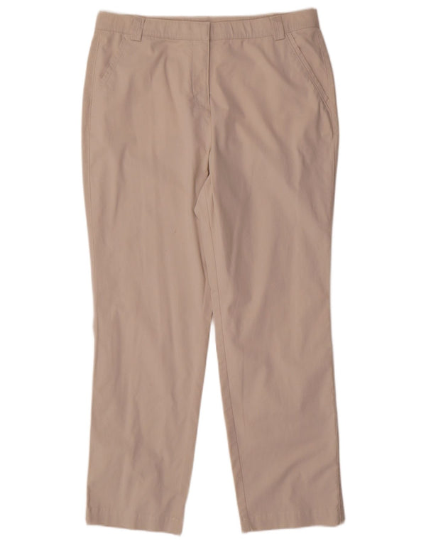 Pantaloni chino vestibilità classica da donna Marks & Spencer UK 14 Large W32 L28 Beige