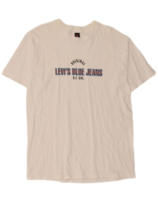 T-shirt grafica da uomo Levi's Top grande in cotone bianco