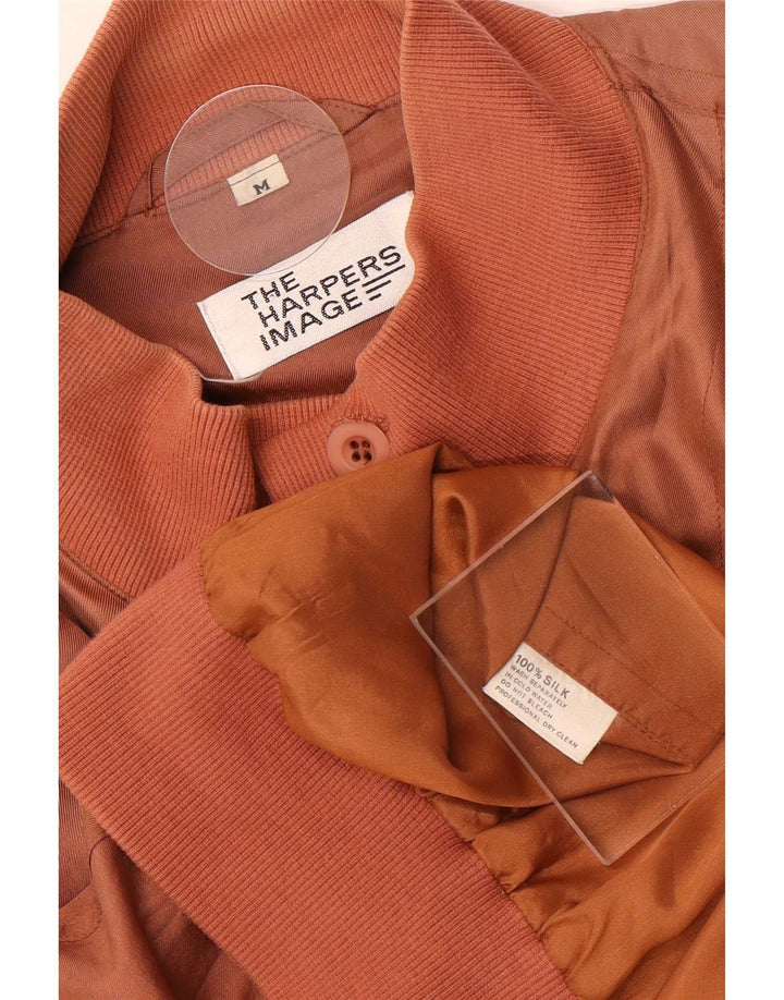 Giubbotto bomber vintage da uomo UK 38 in seta rosa medio