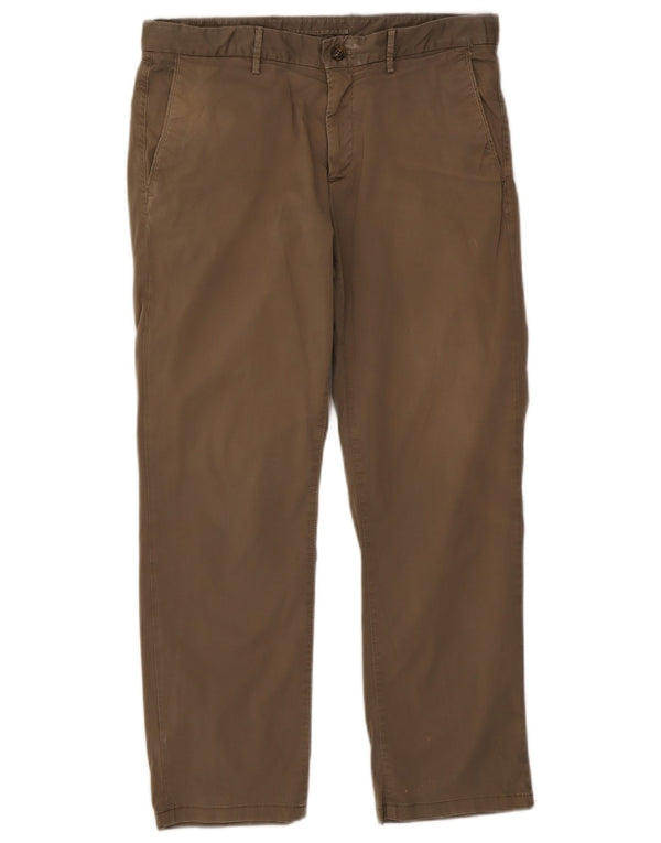 Massimo Dutti Pantaloni chino dritti da uomo vestibilità regolare W32 L27 Cotone kaki