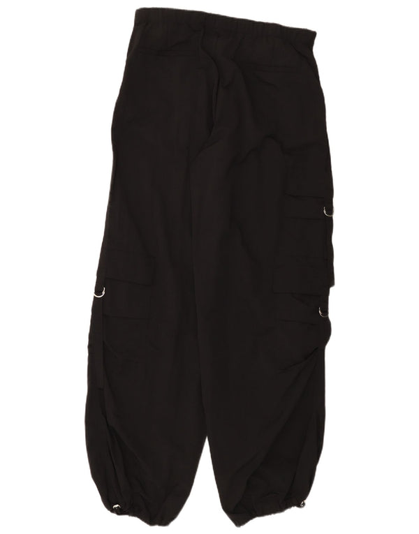 Pantaloni cargo larghi da donna Zara medi W30 L31 neri in poliammide