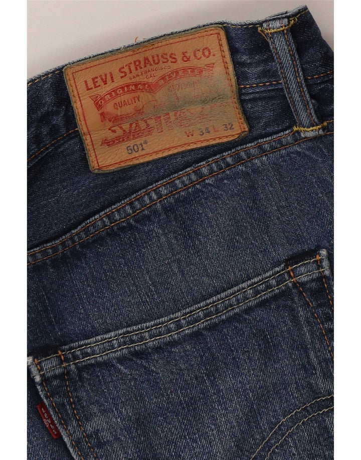 Levi's Uomo 501 Jeans dritti W34 L32 Blu