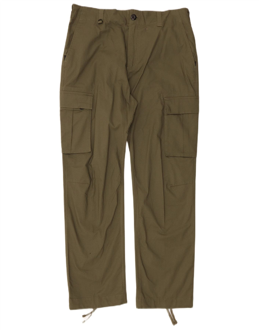 Pantaloni cargo dritti da uomo Nike W32 L30 in cotone a quadri kaki