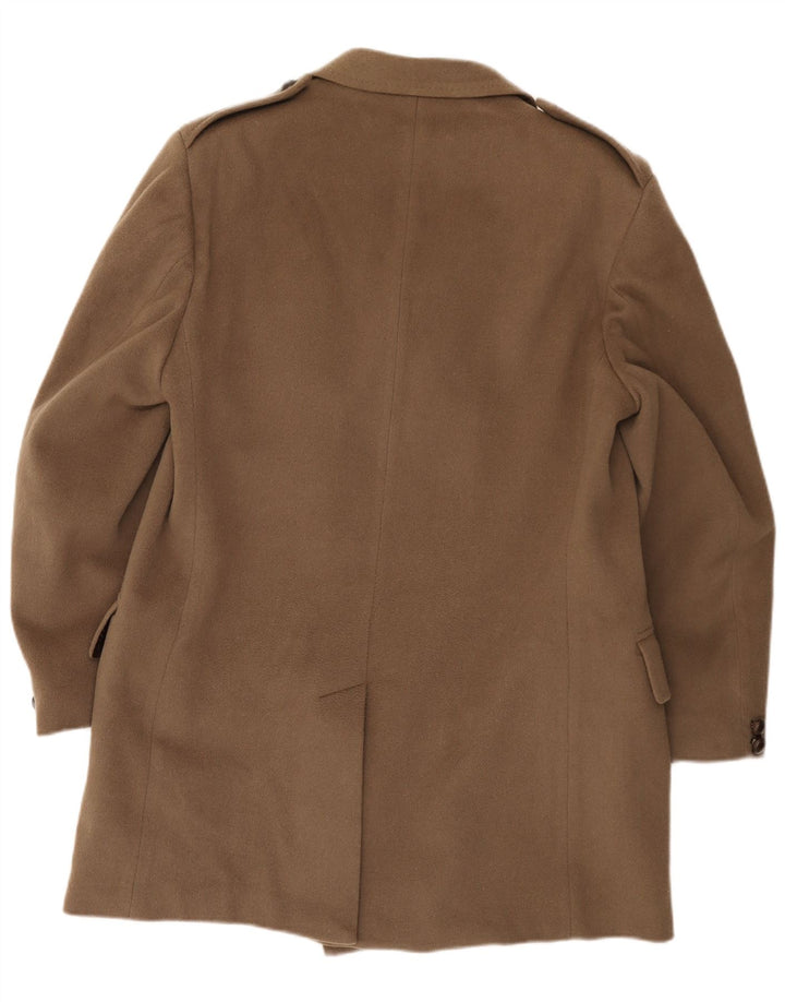Cappotto doppiopetto militare da uomo di Dack UK 42 XL lana vergine marrone