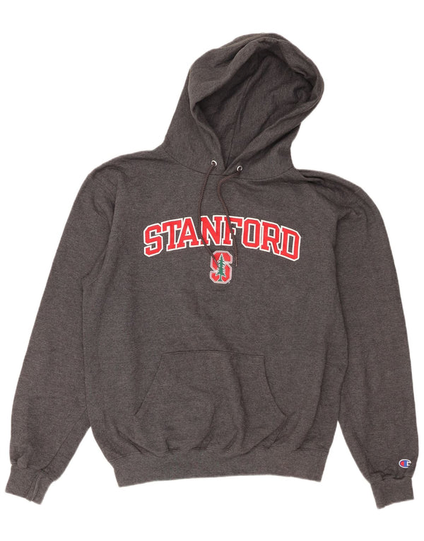 Maglione con cappuccio grafico Stanford da uomo Champion in cotone grigio medio
