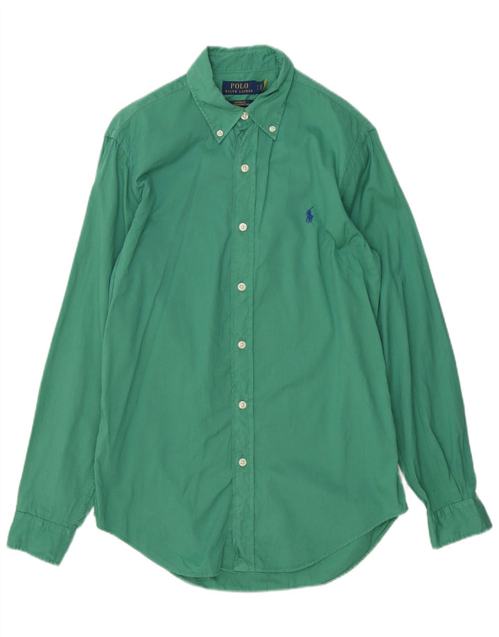 Camicia Polo Ralph Lauren da uomo su misura piccola in cotone verde