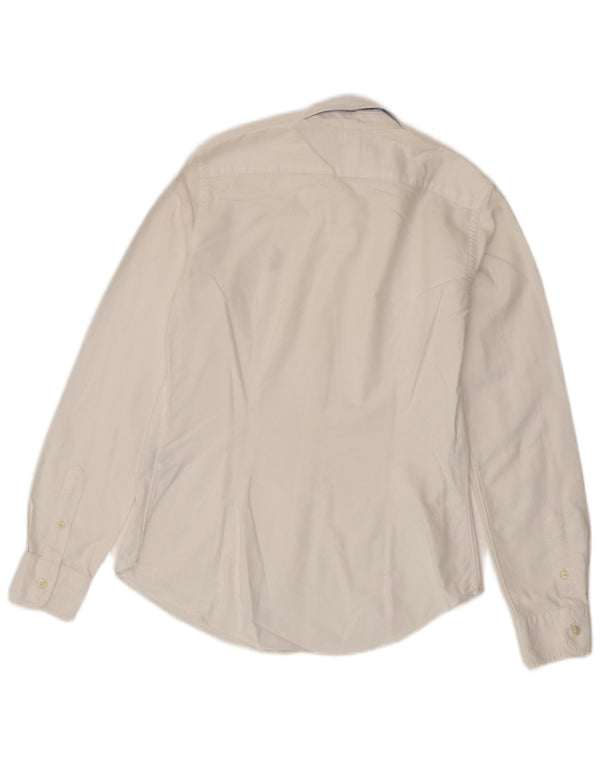 Camicia slim fit da donna Ralph Lauren US 6 cotone bianco medio
