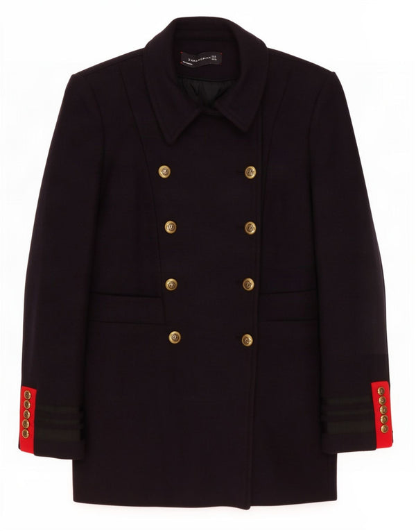 Giacca blazer doppiopetto da donna Zara UK 10 piccola blu navy