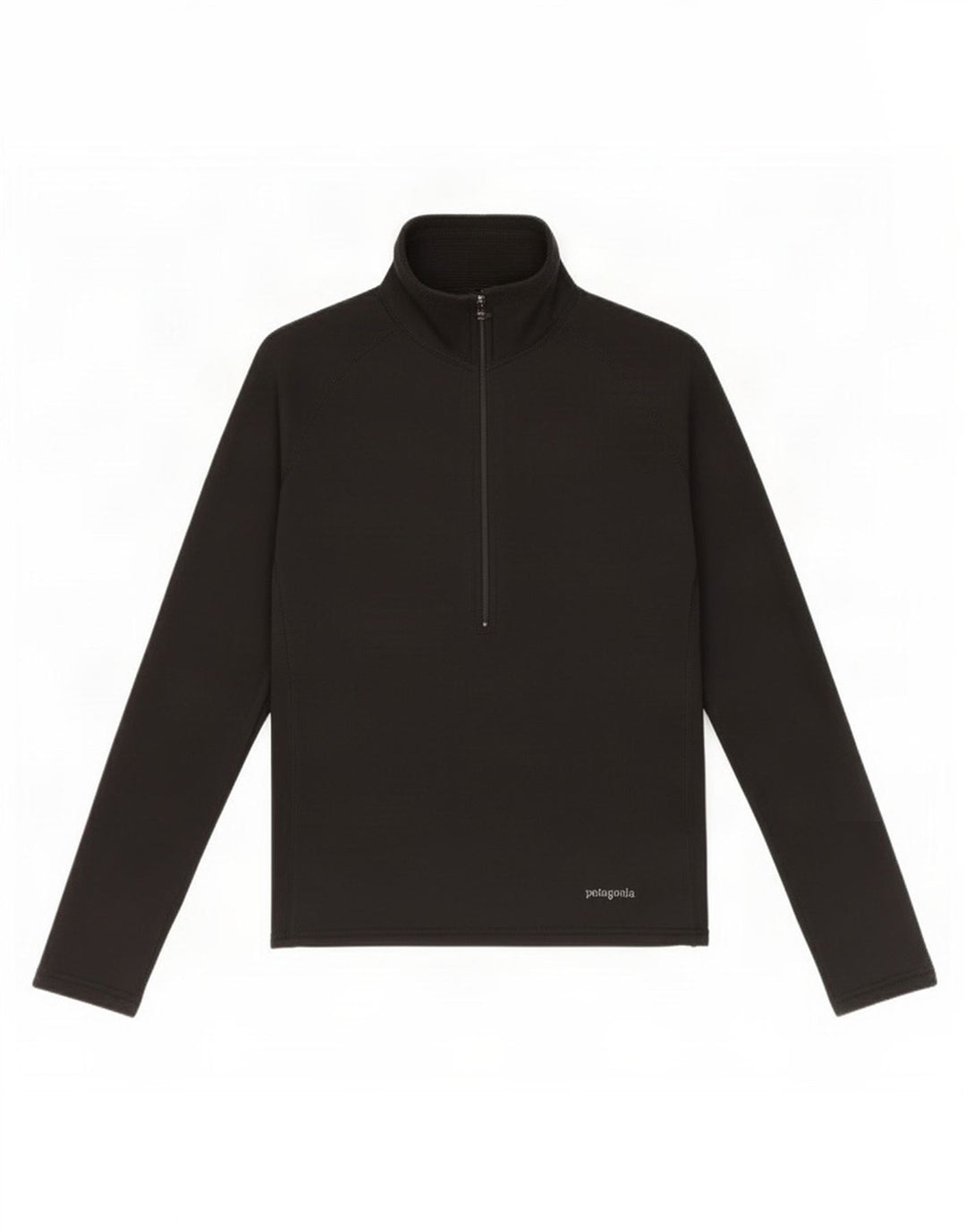 Patagonia Donna Zip Neck Pullover Tuta Top UK 10 Small Nera