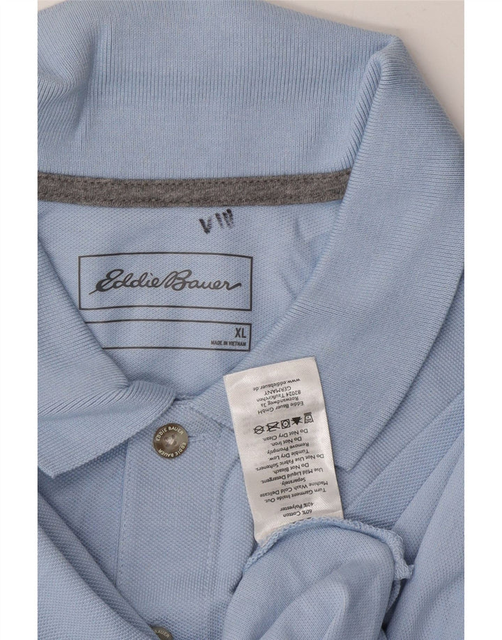 EDDIE BAUER Mens Polo Shirt XL Blue Cotton Vintage Eddie Bauer and Second-Hand Eddie Bauer from Messina Hembry 