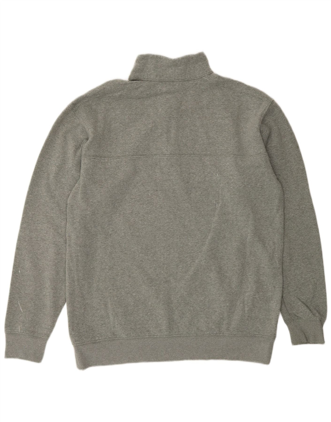 Felpa Columbia da donna con zip e collo, UK 14, cotone grigio medio
