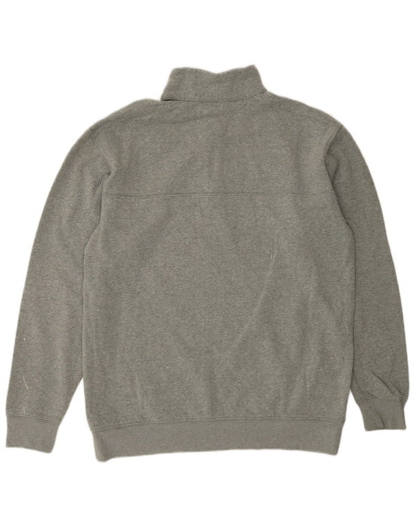 Felpa Columbia da donna con zip e collo, UK 14, cotone grigio medio