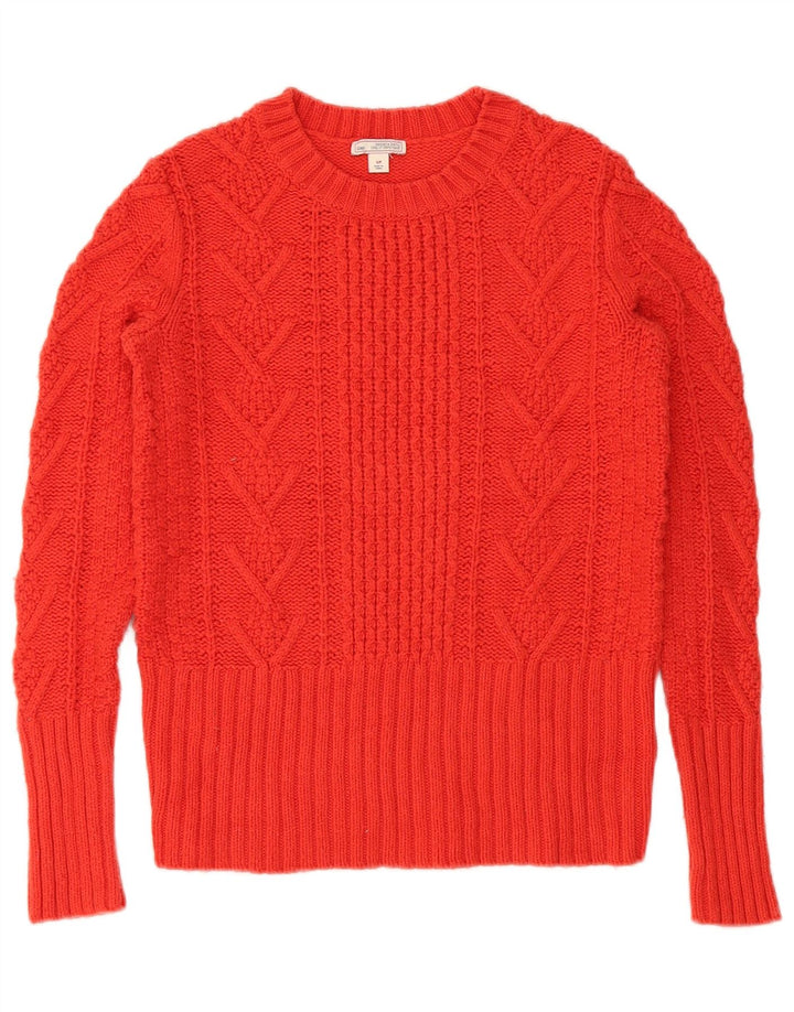 Maglione maglione girocollo da donna Gap UK 10 piccolo cotone rosso