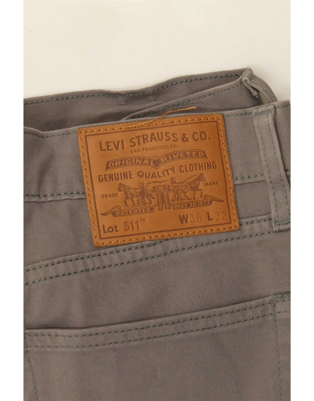 Levi's Uomo 511 Pantaloni Casual Slim W36 L32 Grigi