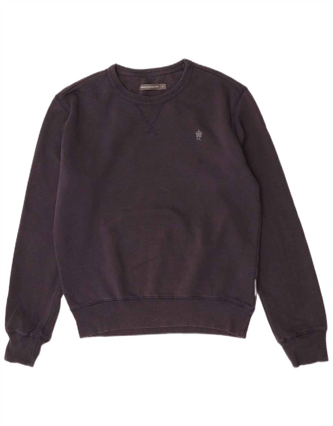 Felpa da uomo French Connection Maglione piccolo in cotone blu navy