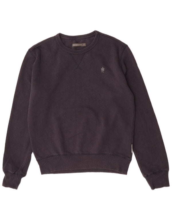 Felpa da uomo French Connection Maglione piccolo in cotone blu navy