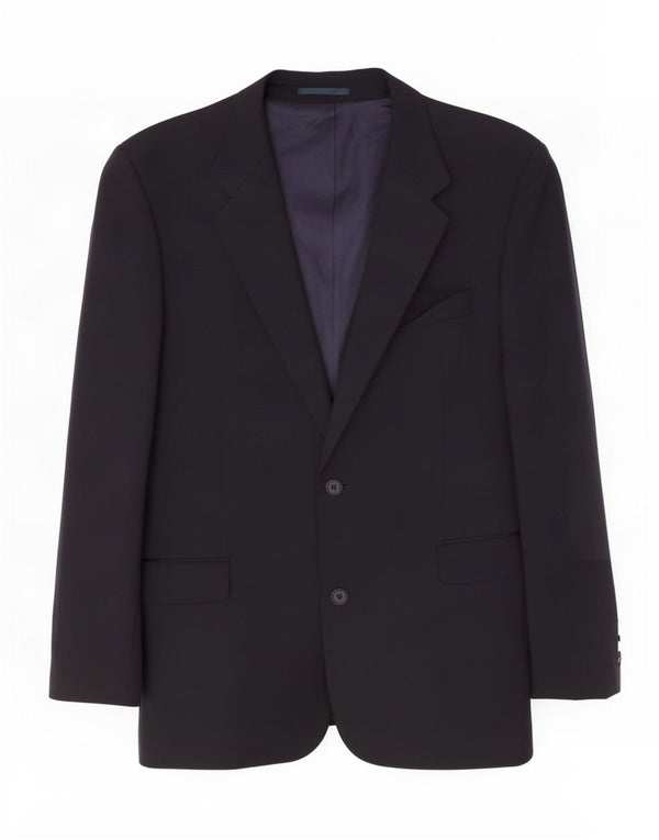 Giacca blazer da uomo a 2 bottoni Hugo Boss EU 46 piccola lana blu navy
