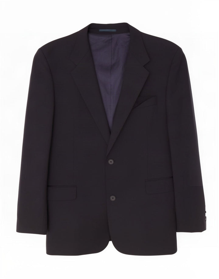 Giacca blazer da uomo a 2 bottoni Hugo Boss EU 46 piccola lana blu navy