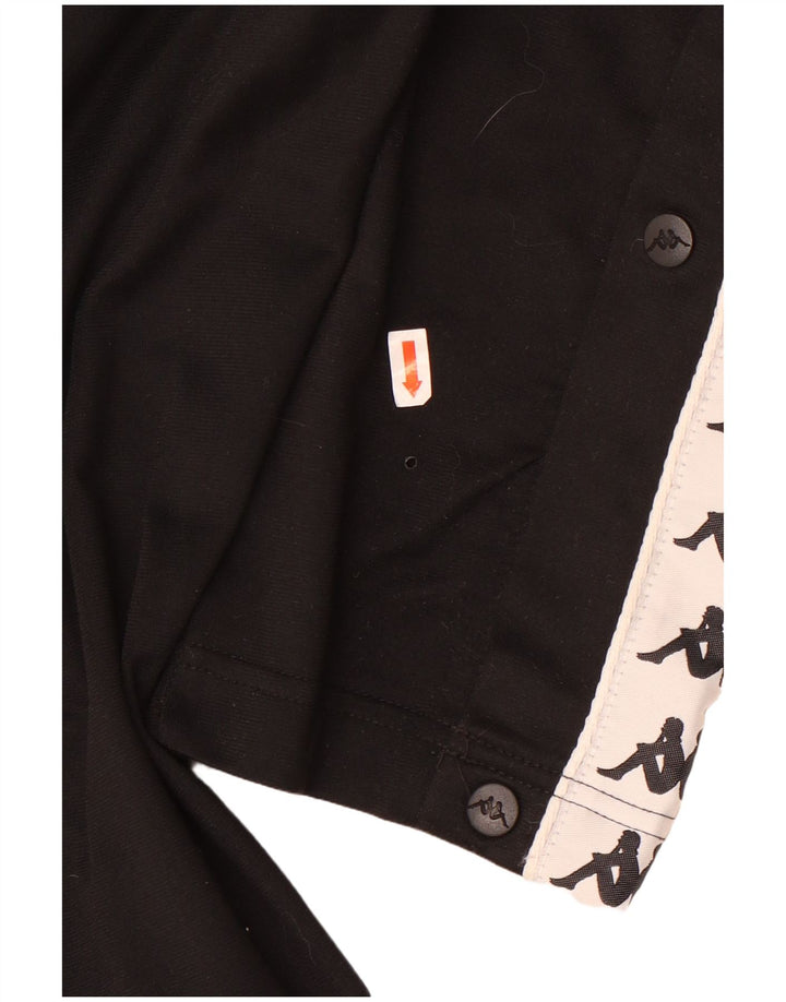 Pantaloni da tuta con grafica Kappa da uomo color block medio nero